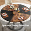 47.24" Round Dining Table For 4(without chair), Kitchen Table, Dining Table, Circle Table, Dining Room Table, Dinner Table,Space Saving Wood Kitchen & Dining Room Tables-1600021369