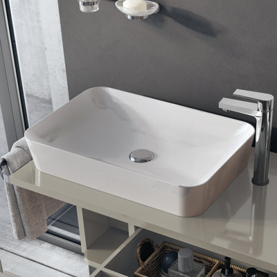 Lavabo de salle de bain vasque rectangulaire en céramique Ultra