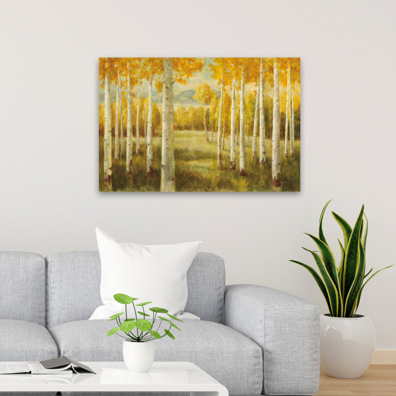 Art automnal et bouleau Aspen Birches, H 24 po x l 36 po