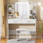 Greyden Vanity Set With LED Mirror & Built-in Outlets-1867195524