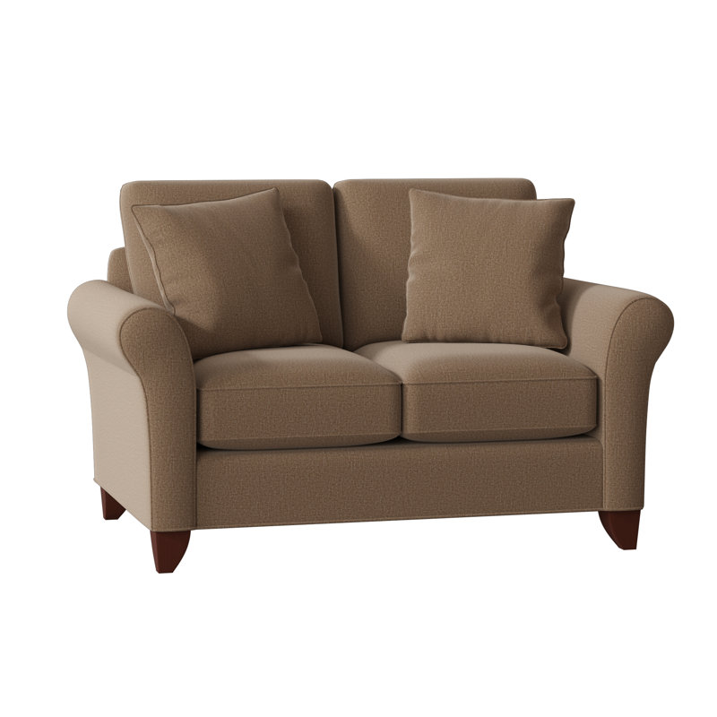 Almada Upholstered 59'' Loveseat, Craftwood 10 Beige Performance Chenille, Manhattan, No