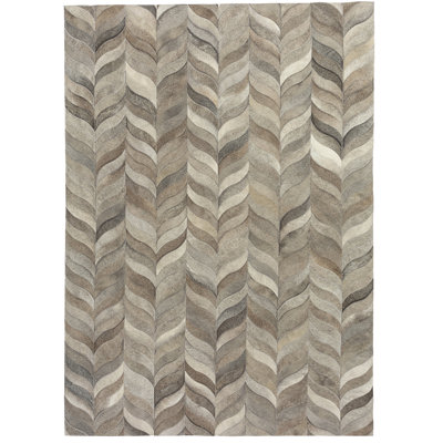 Ceres Cowhide Chevron Area Rug