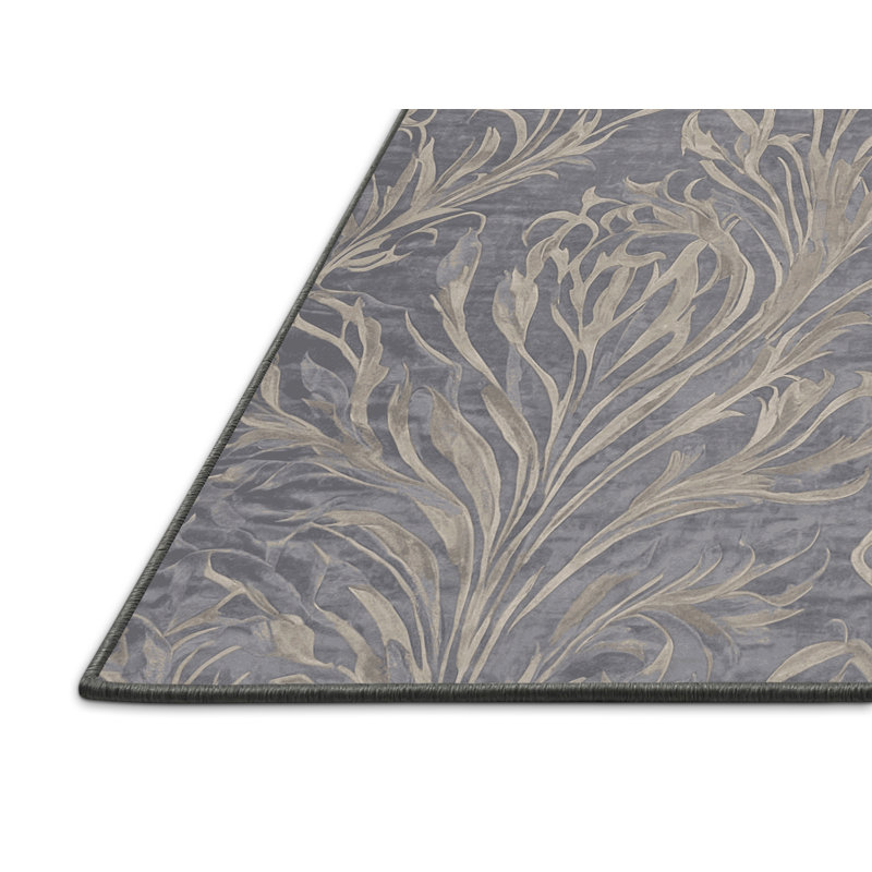 Tapis gris soyeux et moelleux, Tapis de couloir 2 pi x 4 pi