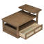 Table basse avec 1 tablette de rangement et 1 tiroir en rotin-414737216