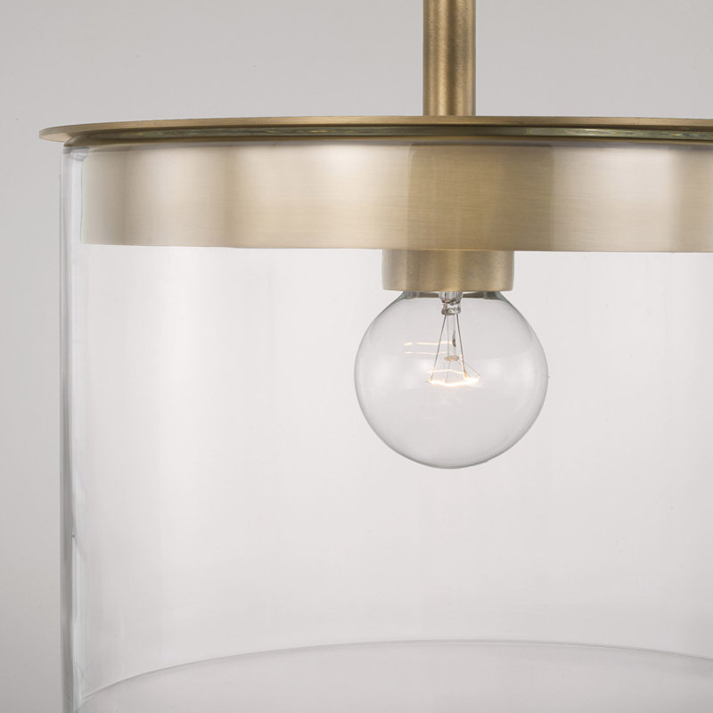 Elstone 1 - Light Simple Pendant, Aged Brass