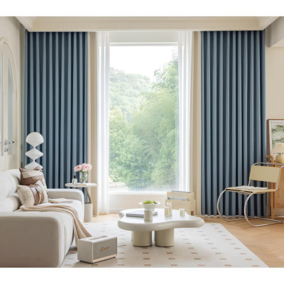 Chenille Room Darkening Curtain Pair