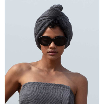 Serviette Hair Turban pour femme - 100% coton turc pour sécher les cheveux - Certifié Oeko-TEX®