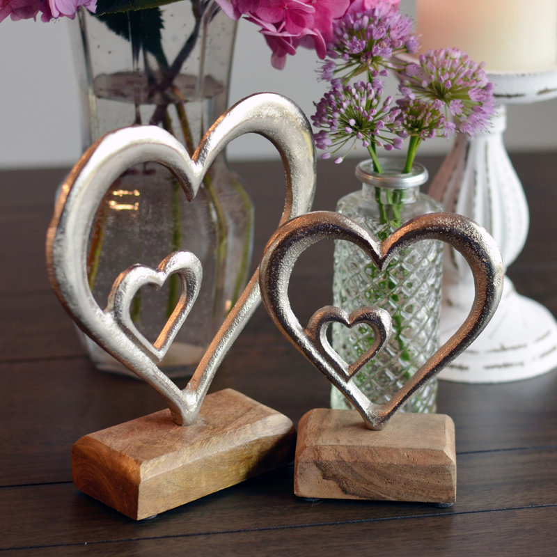 Dua Double Heart Figurines