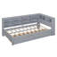 Lit de jour simple en bois gris avec tiroirs de rangement, tablette intégrée et station de charge USB-1417346995-1417346997