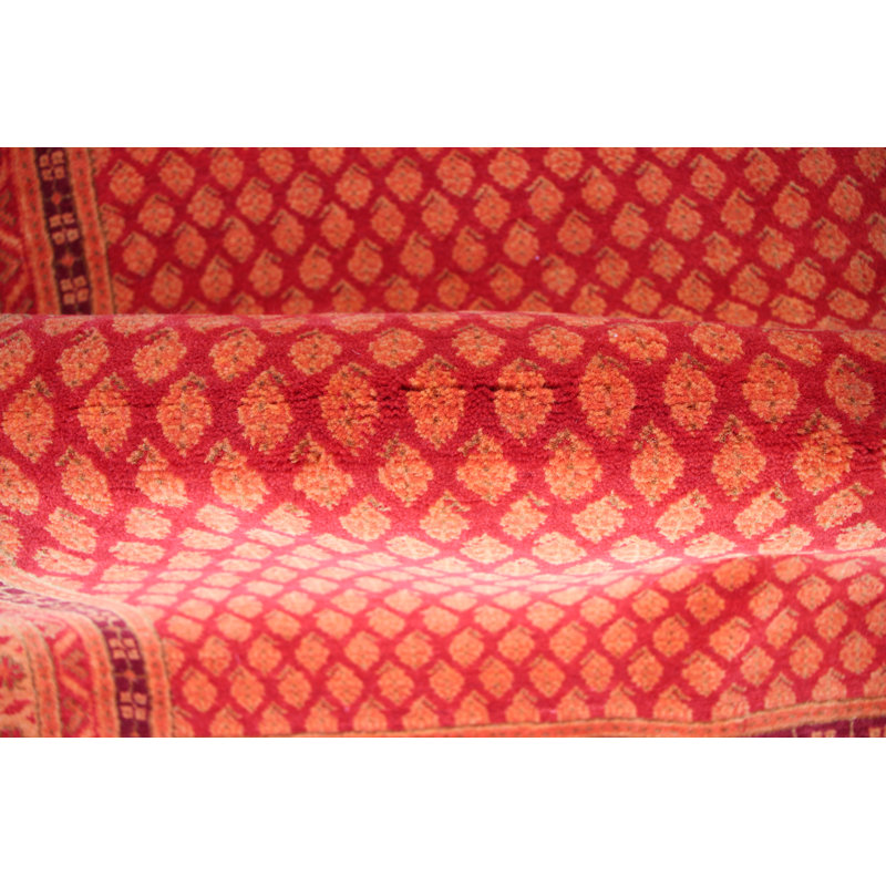 Hand-Knotted High-Quality Red and Red Area Rug