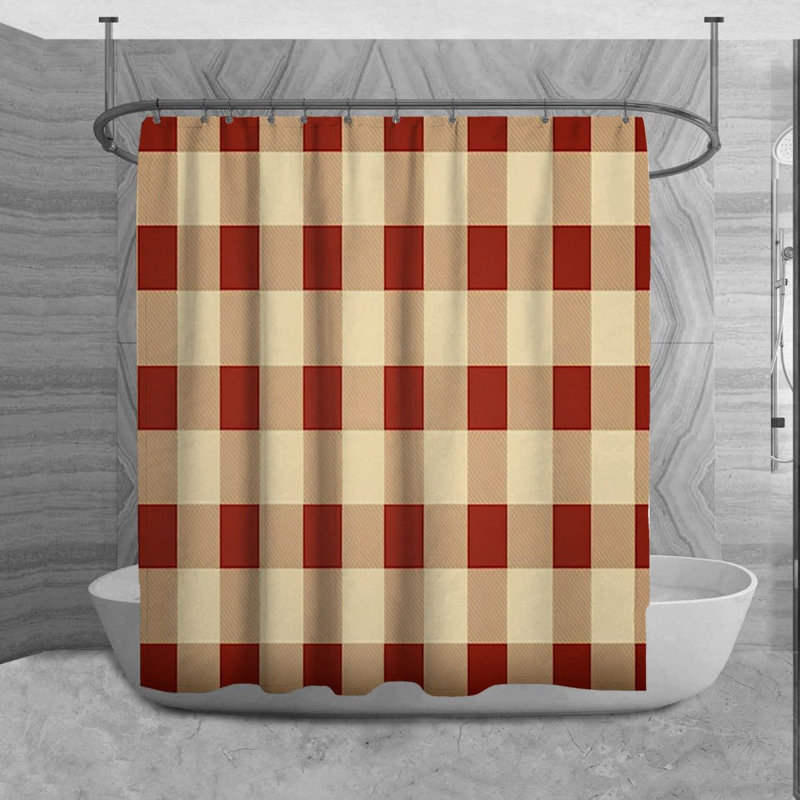 Rideau de douche Mylynn Gingham, H 93 po x l 70 po