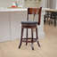 Tabouret de bar pivotant en bois massif-69426626-131079536