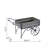 24.4X12.6X15.4" Rustic Black Trolley Cart Plant Stand, Planter