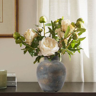 Terracotta Vase, Decorative Flower Vase For Home Decor