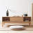 47.24" Burlywood Solid Wood Rectangular Coffee Table