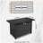 25" H x 42" steel outdoor fire pit table with lid