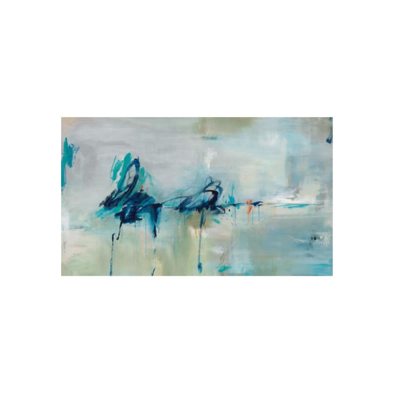 Drop In The Ocean Painting by Sara Brown, Glass Coat, 24" H x 40" W x 1.5" D