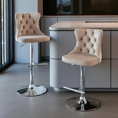 Tabouret de bar pivotant à hauteur réglable Zager