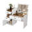 3-in-1 Vanity Desk with Flip Top Mirror