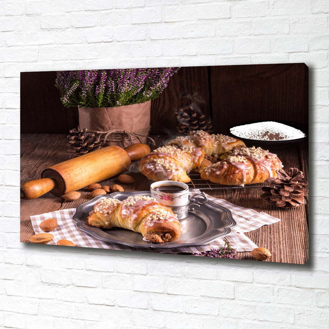 Croissants - Kunstdrucke auf Leinwand - Wrapped Canvas