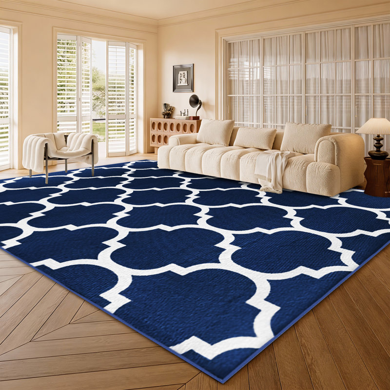 Abstract Machine Printed Shag Area Rug, Rectangle 200 x 290 cm