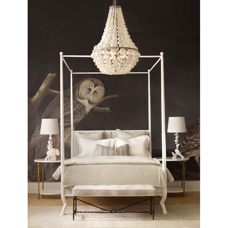 Faline Upholstered Canopy Bed, Queen
