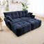 Ensemble de canapé 2 places avec 2 repose-pieds et coussins décoratifs-479547736