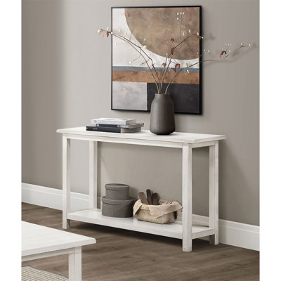 Console de canapé d'entrée en bois blanc Castleton