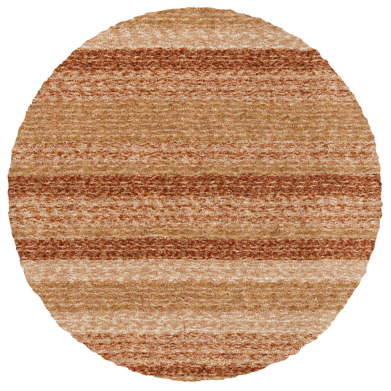 Striped Indoor Rug, Round 6'