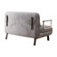 Canapé-lit de 39 po à trois places, réglable et coussin, velours gris, structure en acier, siège de 18,1 po avec lit de 39 po, confortable pour la maison-1901000296-1901000303