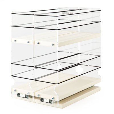 Étagère à épices verticales à 2 niveaux 10,6 po x 6,9 po x 10,75 po Vertical Spice, crème