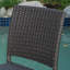 Ensemble de 2 tabourets de bar 29 po en rotin PE sans accoudoirs, brun foncé-349396030