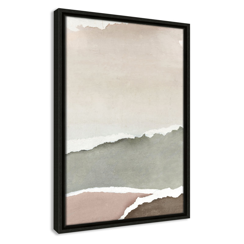 «Torn Whispers II» par Emma Peal, H 19,5 po x l 13,5 po, Flottant espresso