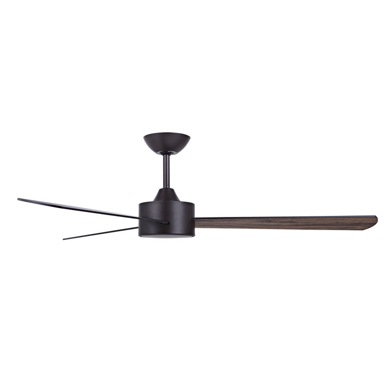 52" Tora 3 - Blade Standard Ceiling Fan with Remote Control, Oil Rubbed Bronze