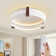 Deaija Modern Round Rattan LED Ceiling Light, Dimmable Flush Ceiling Light Fixture, Vintage White Low Profile Ceiling Lamp