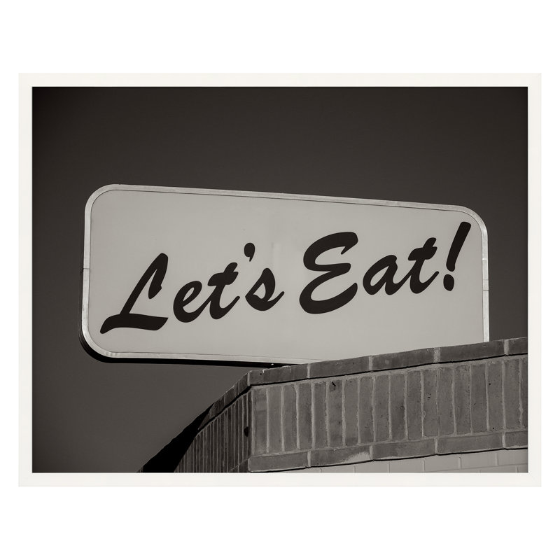 Let's Eat Print by Burgess, Andy, 38'' H x 48'' W, White Single Picture Framed