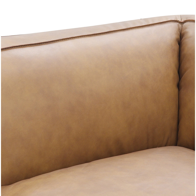 Foley 3 - Genuine Leather Modular Sectional, Tan Top Grain Leather