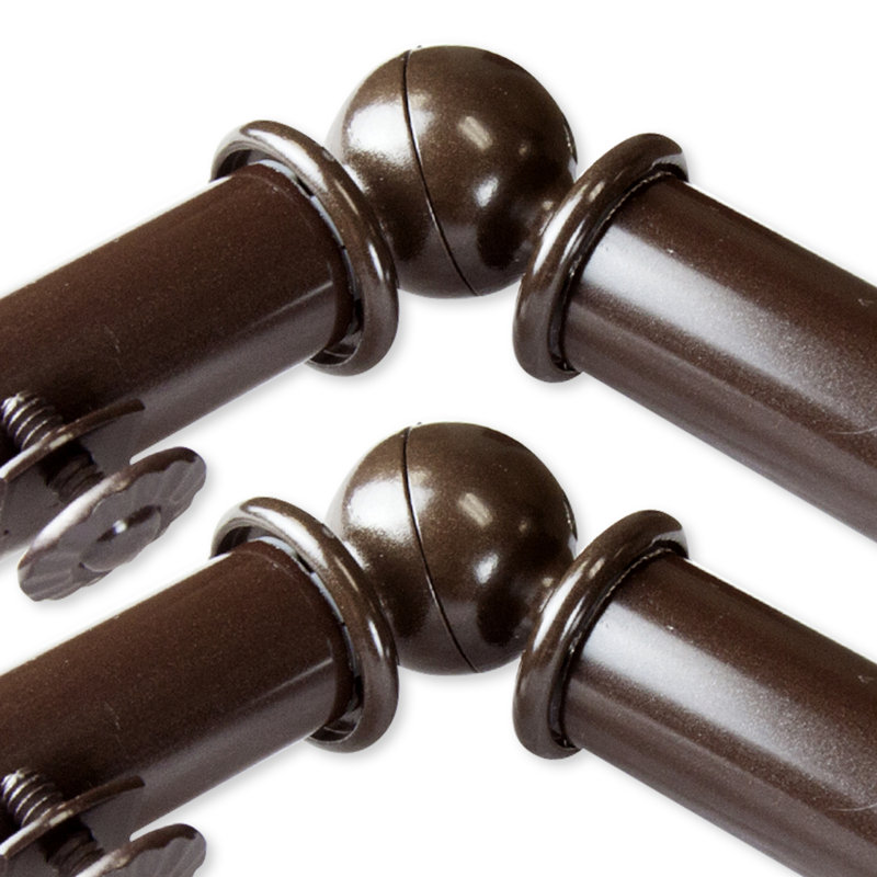 Tringle à rideaux double vitrage 4 côtés Ornament 13/16, Cacao