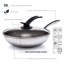 Wok en acier inoxydable anti-adhérent 12" avec couvercle huche cuisine