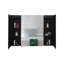 Miroir 36x26 pouces à DEL noir avec miroir anti-buée à intensité variable