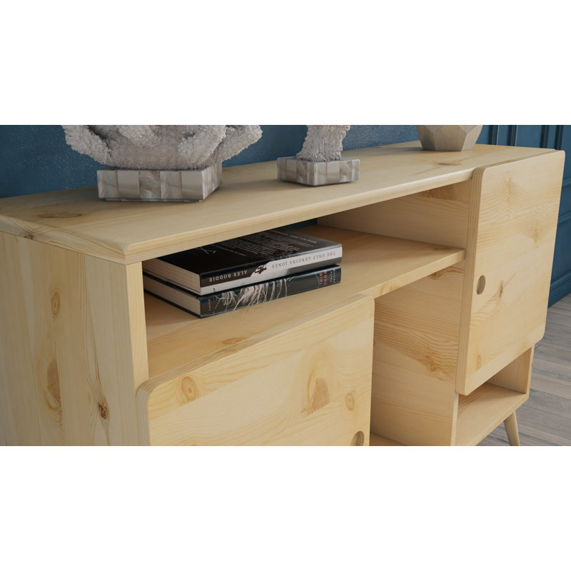 Dekzy 70cm Solid Wood Console Table, Natural