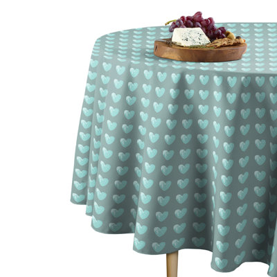Carncolp Geometric Round Valentine's Day Tablecloth