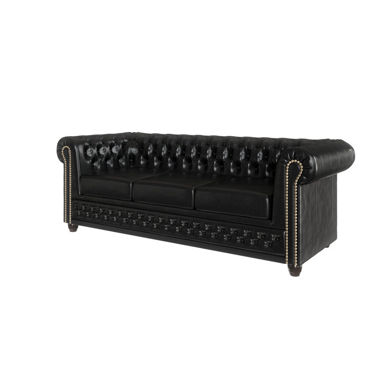  3 seater Chesterfield Sofa, Black