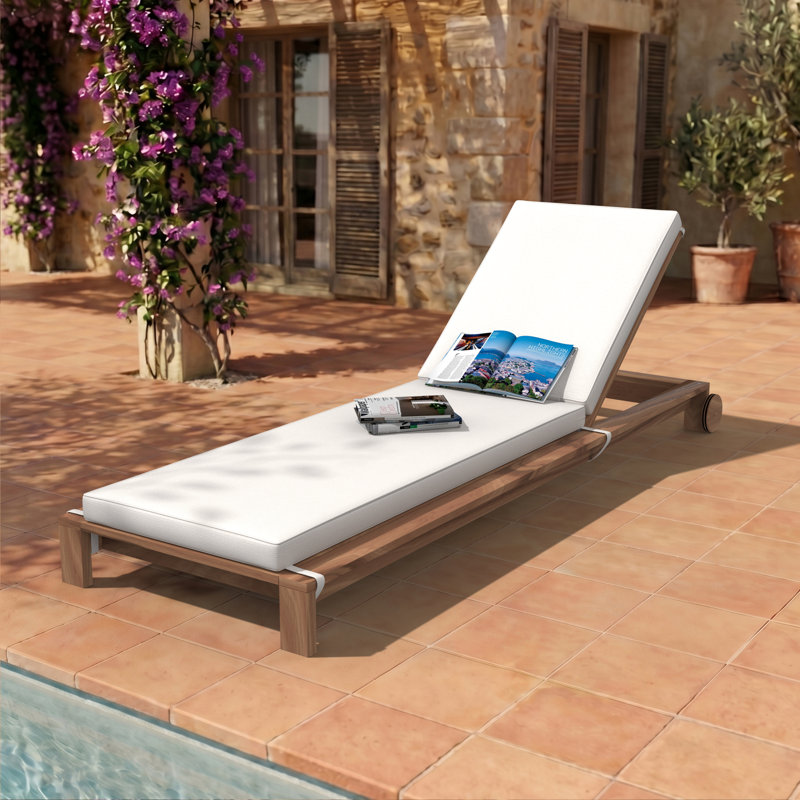 Sunbrella® Outdoor Chaise Cushion, 21" W x 78" D, Canvas Natural