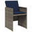  Patio Dining Set Set Of 8 Gray PE Rattan 8-Seater Foldable