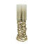 Porte-bougie Ashly, accent de branches tourbillonnantes, métal doré, verre brun 15 po
