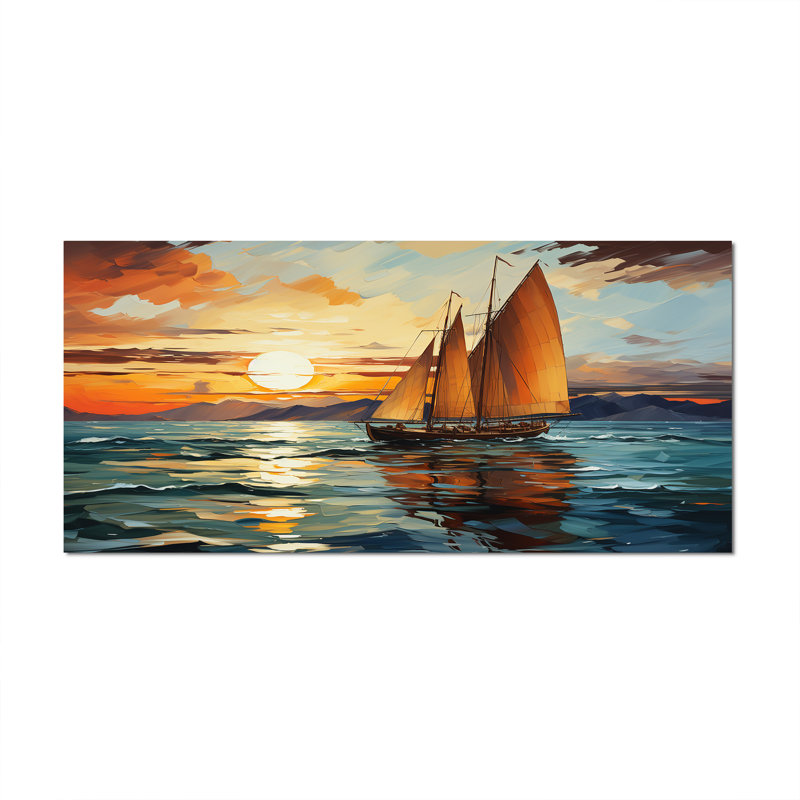Impression sur toile Iolanta, H 28 po x l 60 po x P 1,5 po, Toile tendue