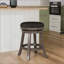 Tabouret de comptoir avec siège pivotant, tissu, parfait pour les cuisines et les bars modernes