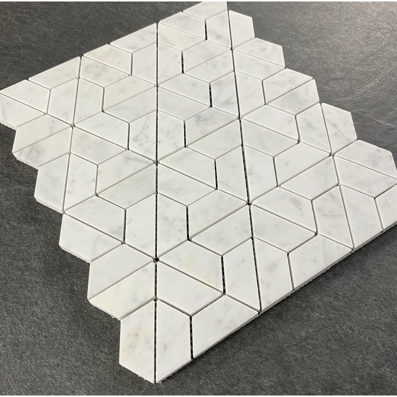 Marble Mosaic Wall & Floor Tile, White Carrara