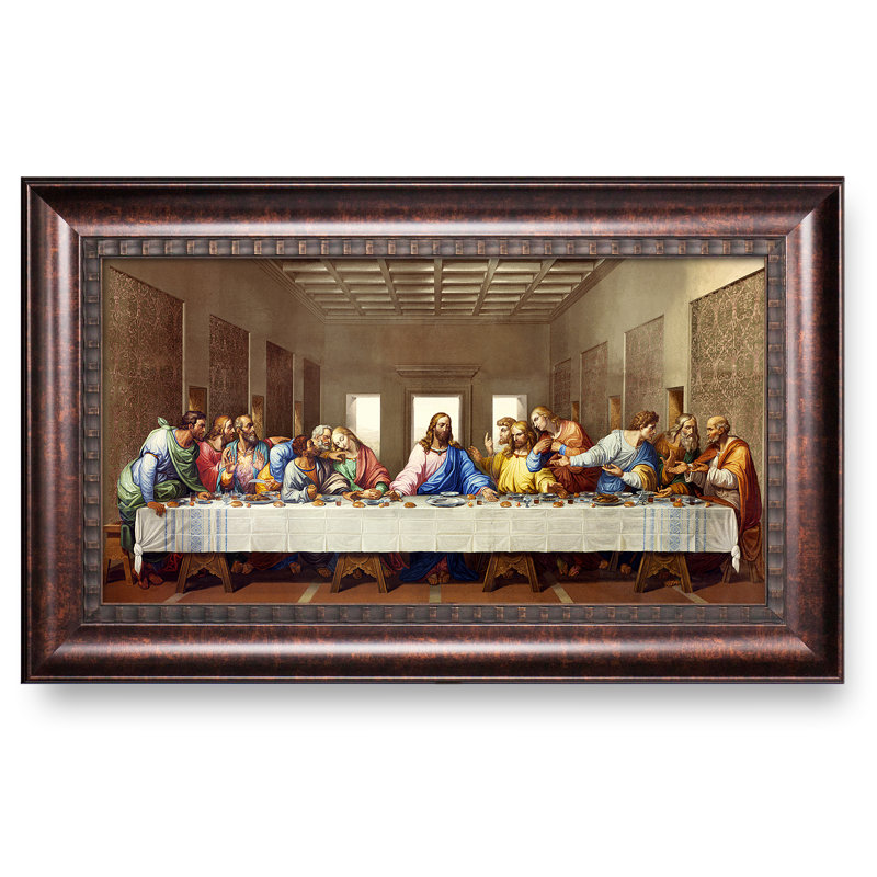 «The Last Supper» par Leonardo Da Vinci, reproductions d'art classiques du monde, estampe numérique encadrée pour décoration intérieure